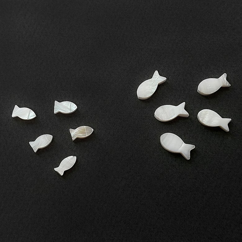 (2p) 고급 자개 미니 물고기 비즈 (2size) 이미지 8