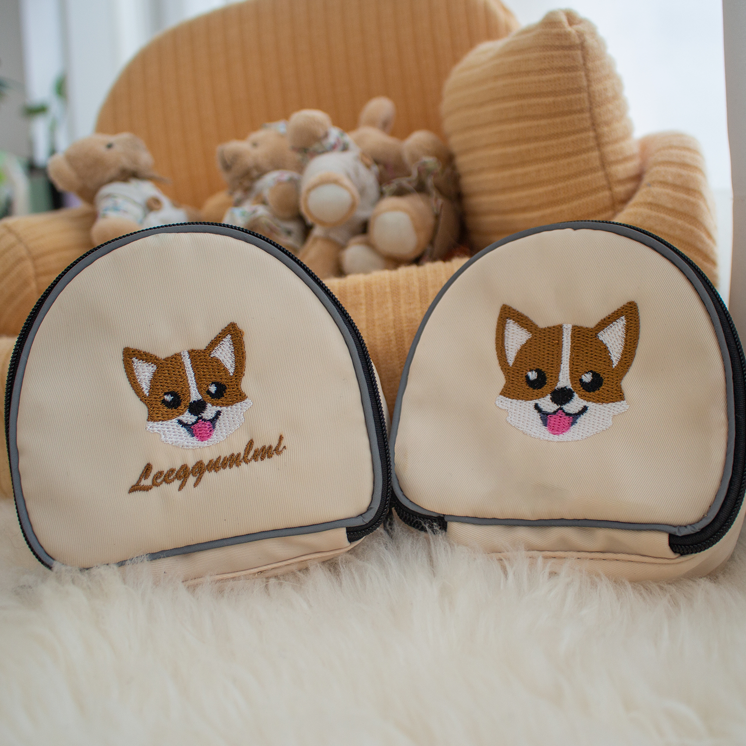 펫스츄리 강아지 가방 하네스 자수 이름표 에어백 캐릭터 XS S