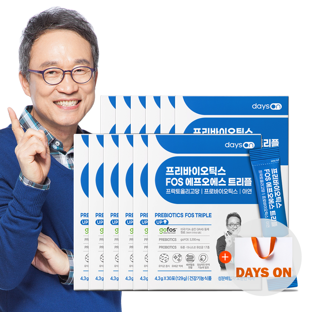[쇼핑백 제공] 데이즈온 오한진 프리바이오틱스 FOS 트리플 12개월