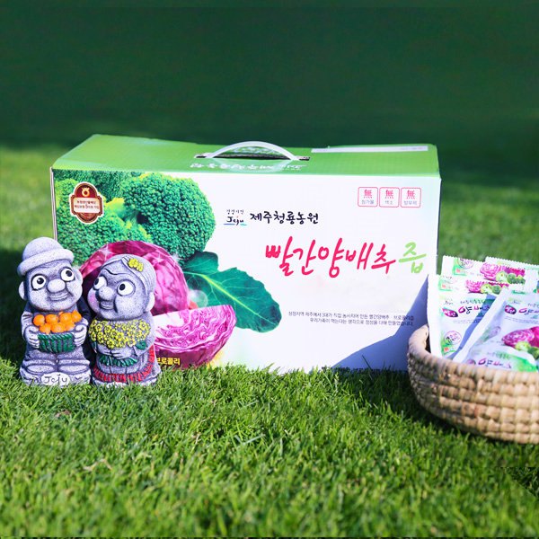 청룡농원 제주산 빨간 양배추즙 적색 110ml x 75포 (자색, 적) - 상품 이미지