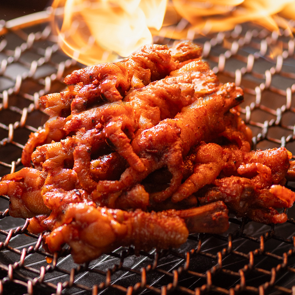 매운 불 닭발 무뼈 튤립 국물닭발 직화 숯불 캠핑 음식