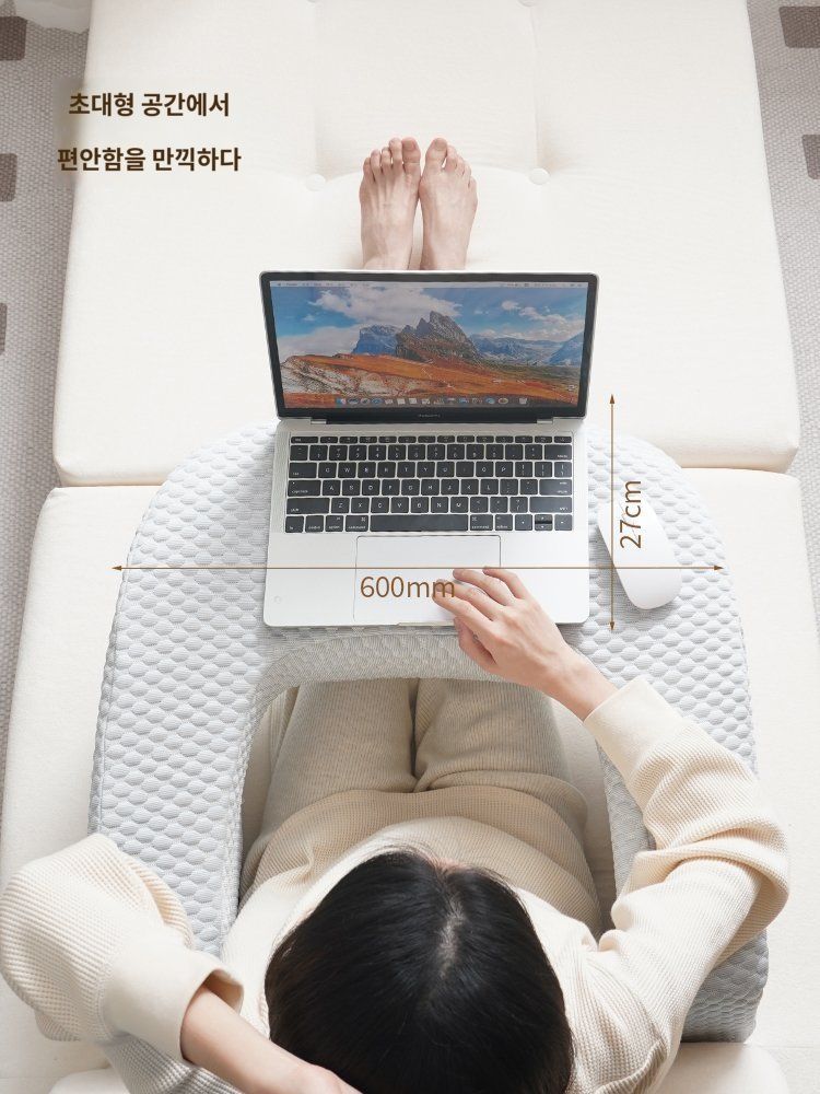 기숙사 노트북 침대 컴퓨터 책상 이동식 집 간단한 침실 머리맡 학습 테이블 등받이 좌식 의자 따뜻한 회색
