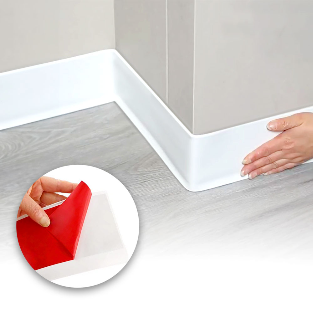 이지굽돌 / 붙이는 셀프 PVC 걸레받이 몰딩 굽도리 스티커 테이프 바닥 몰딩 10cm