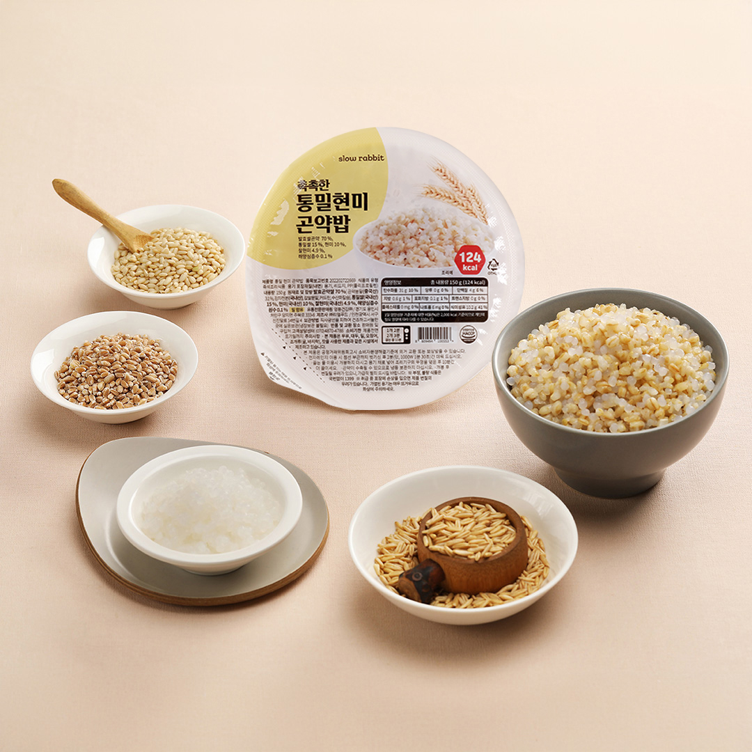 슬로우래빗 촉촉한 통밀현미 곤약밥 124kcal 150g, 20개 - 상세 이미지 4