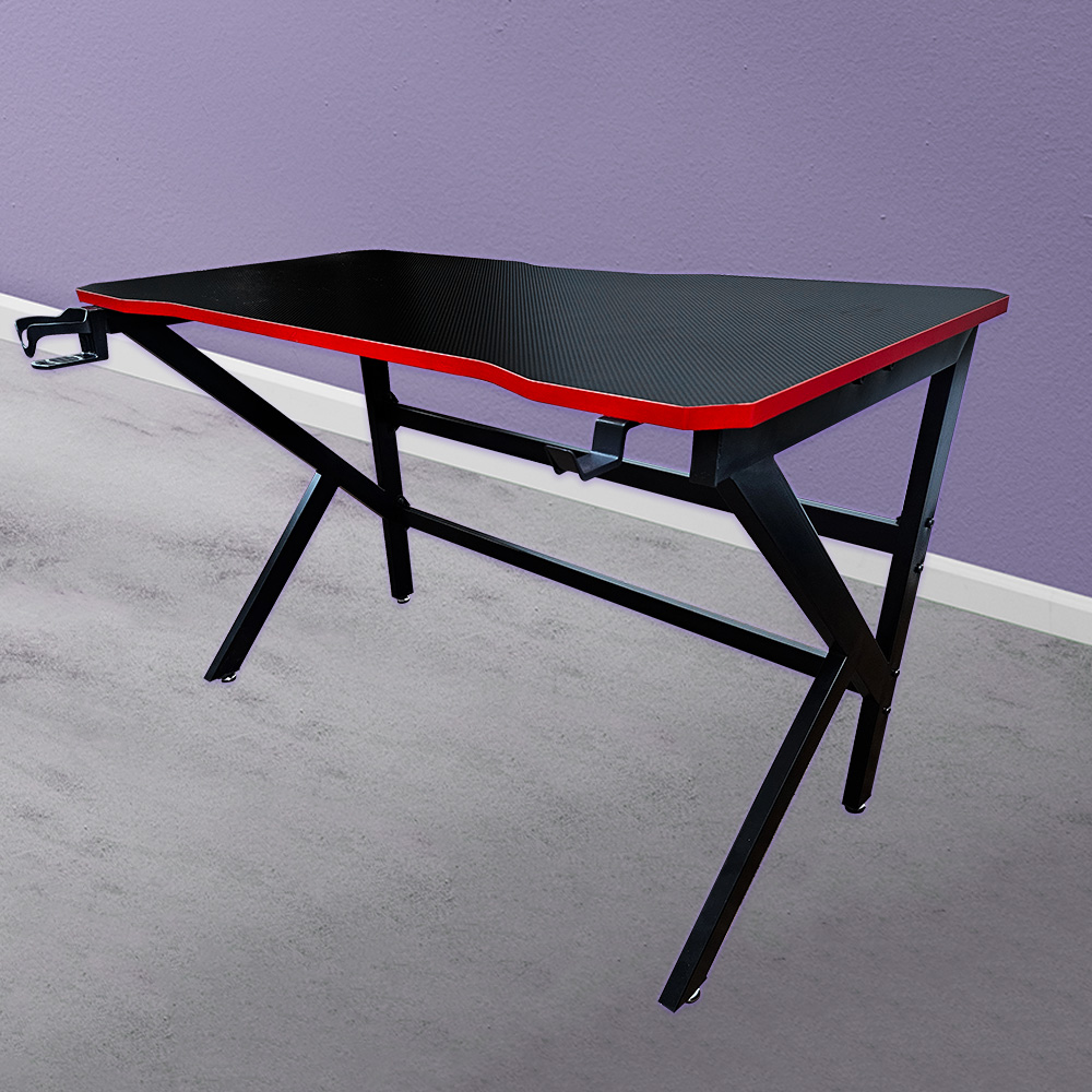 엑소티카 게이밍 책상 철제 1인용 컴퓨터 데스크 K형 블랙 1200 TXB-12674K