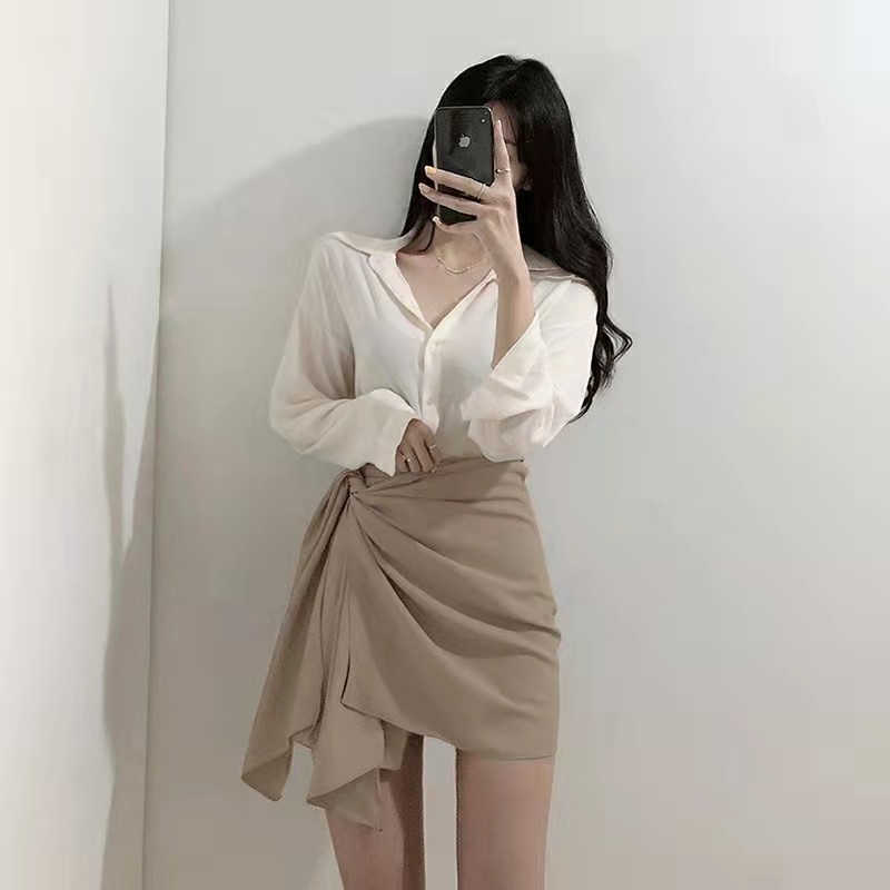 살롱드립2 54화 신민아 스커트 치마 언발란스 리본 의상 옷  패션 - 상품 이미지