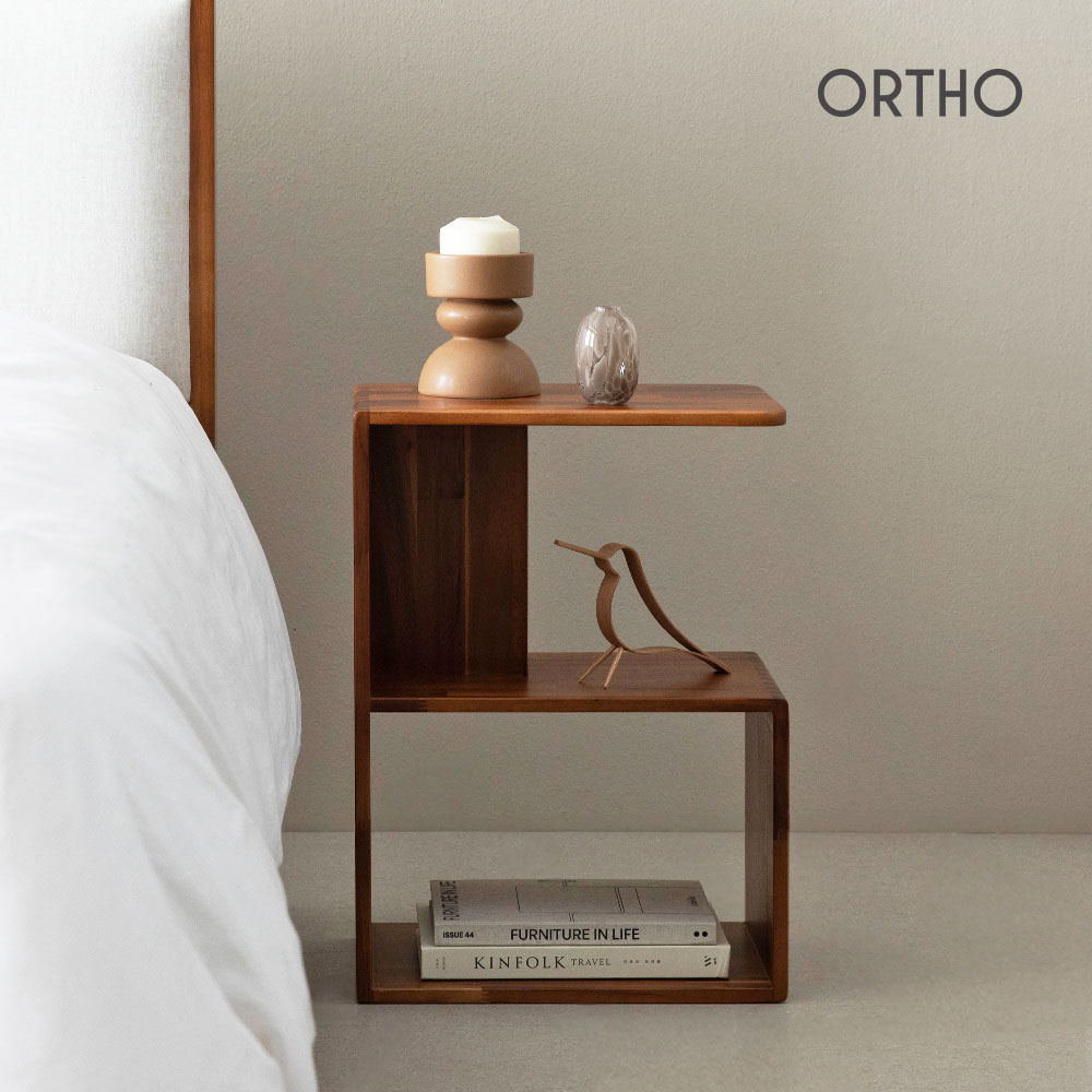올쏘 진저 원목 침대 협탁 사이드 소파 테이블 내추럴 고무나무원목