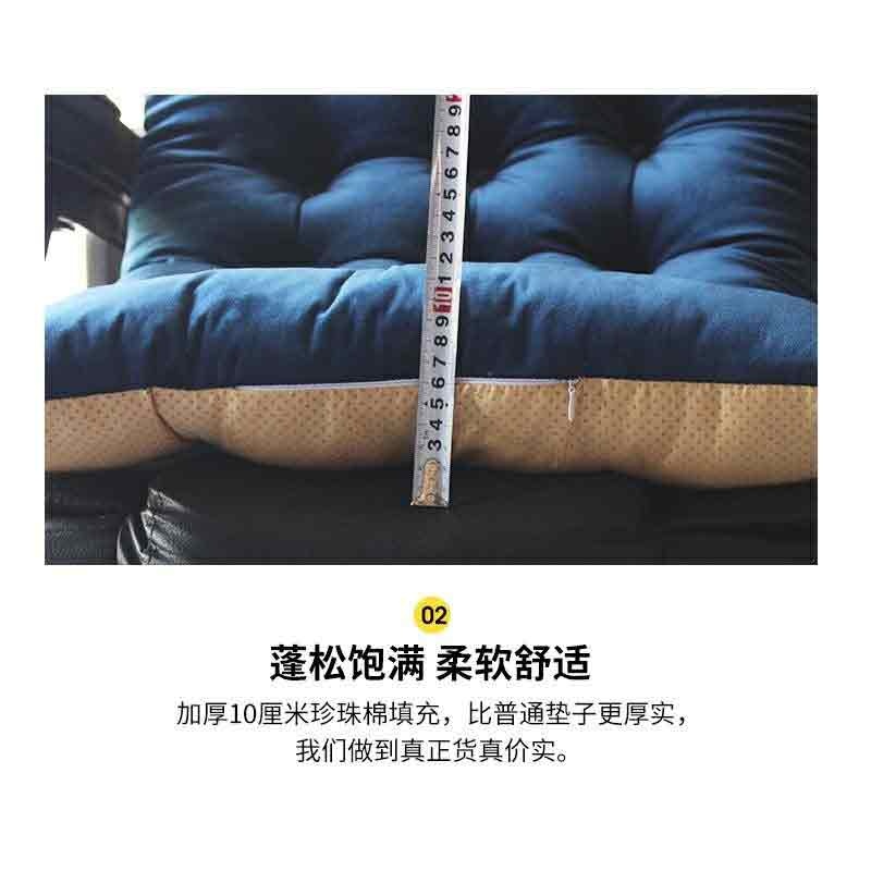 소파패트 면 벨벳 퀄팅 코튼 벤치 두꺼운 방석 쿠션 커피 브라운 10cm 125 롱X폭 45cm 매트 - 상세 이미지 2