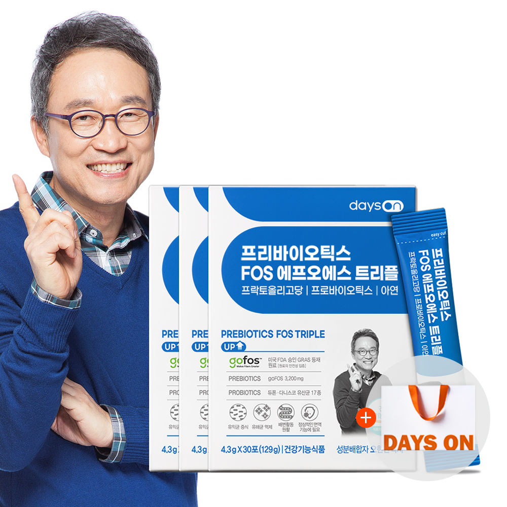 [쇼핑백 제공] 데이즈온 오한진 프리바이오틱스 FOS 트리플 3개월