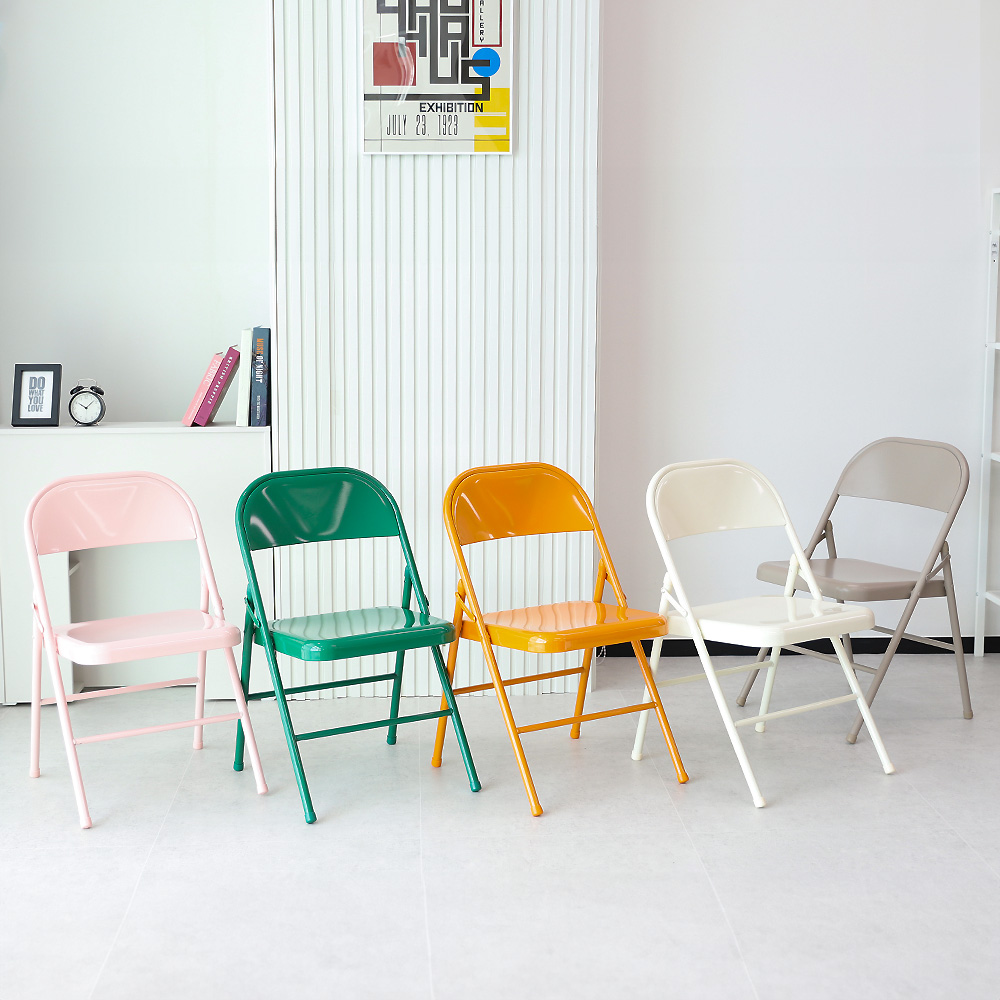 (10개입) 픽스 폴딩체어 교회 학원 철제 접이식 의자