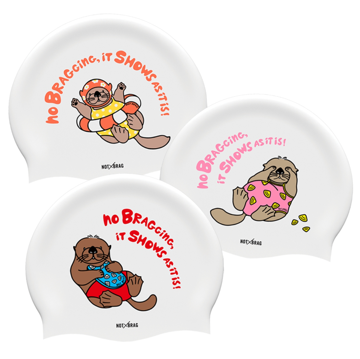 낫브래그 해달 삼남매 레드 바이오 수모 귀여운 단체 수모 - 상세 이미지 2