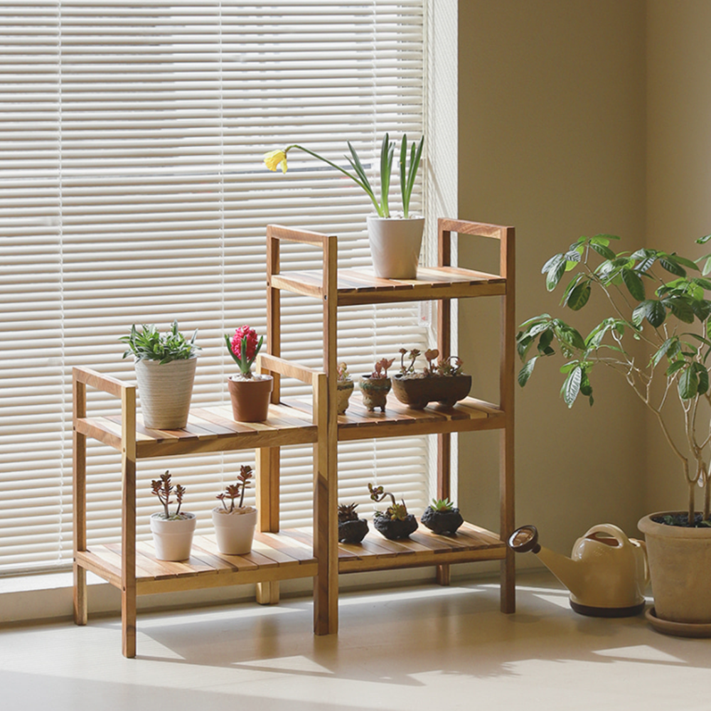 거실화분대 선반대 다이 선반 장식장 원목 받침 베란다 거치대