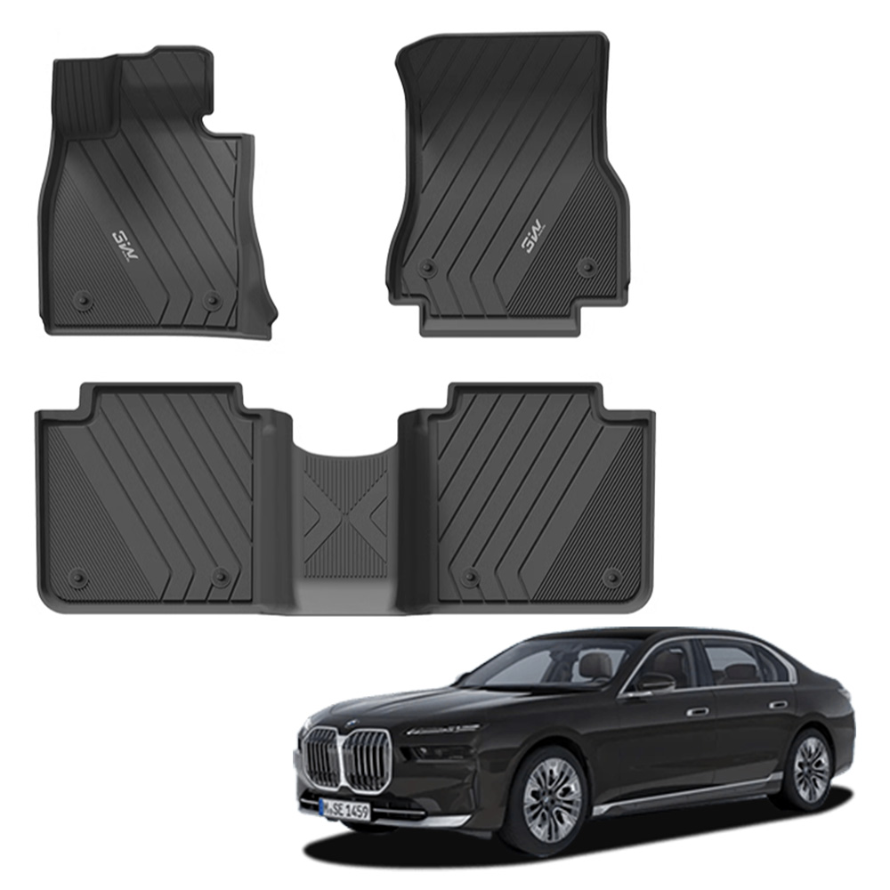 3W 에코라이너 TPE 카매트 3D 고무 바닥매트 BMW 7시리즈 G70, 운전석+조수석+뒷자석 - 상품 이미지