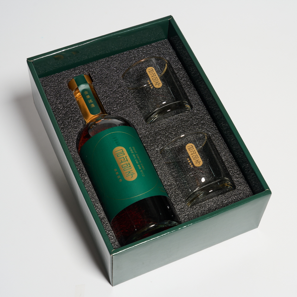 금과명주 40도 750ml 선물세트 사과 브랜디 리큐르 한국애플리즈 (잔 포함) - 상세 이미지 3