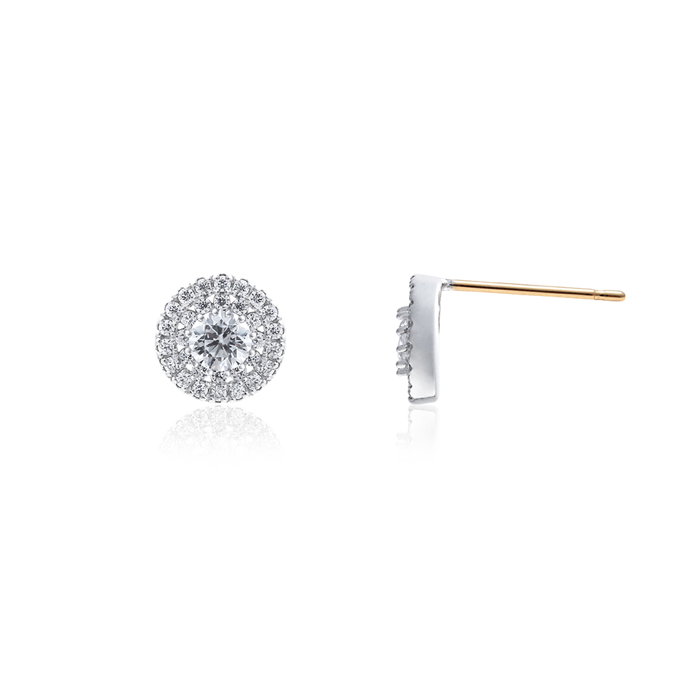 러드 랩 다이아몬드 14K 18K 3부 다이아 목걸이 귀걸이 다이아 세트 - 상세 이미지 3
