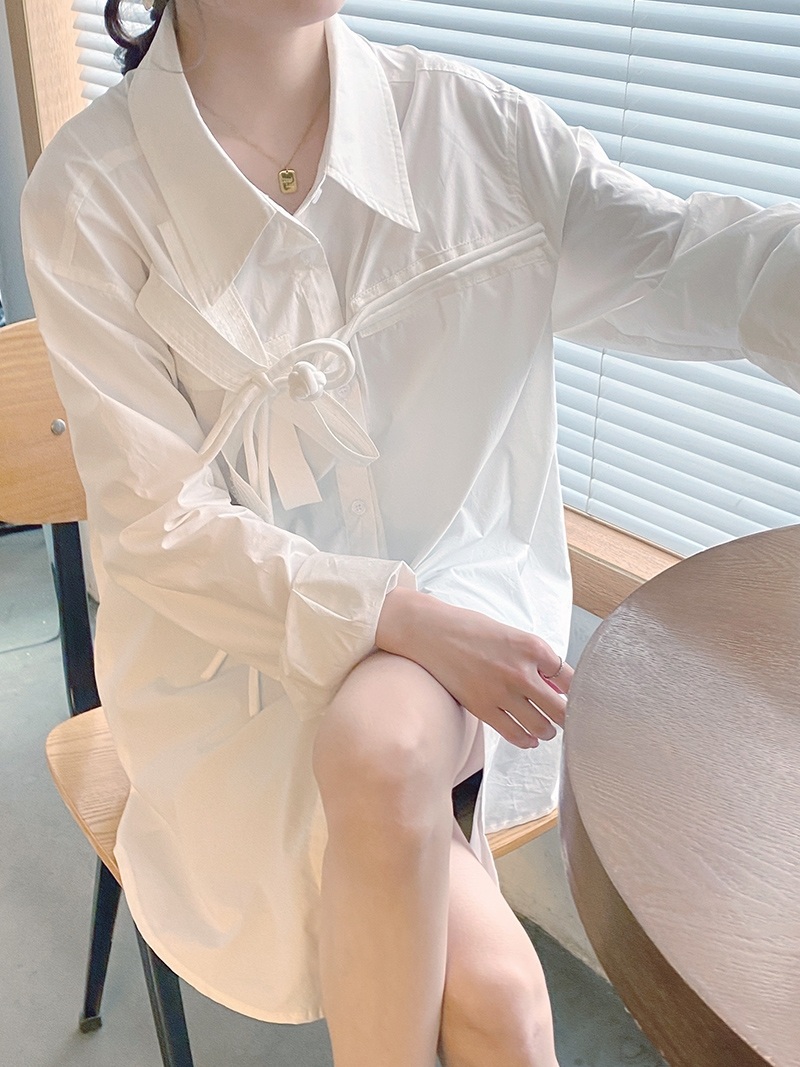 살롱드립2 54화 신민아 블라우스 셔츠 카라넥 오피스 의상 옷  패션 - 상세 이미지 3