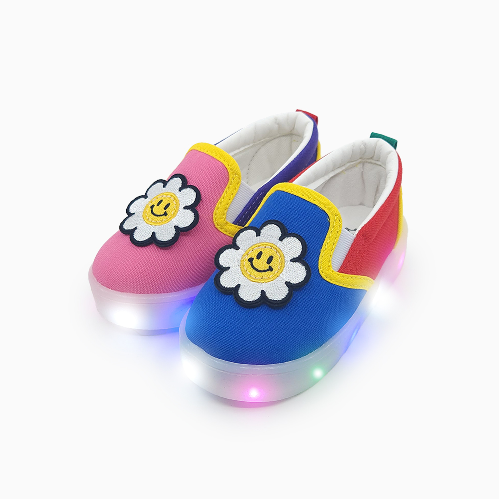 베이비솔 아기신발 유아 신발 키즈 운동화 여아 남아 슬립온 LED 컬러데이지 - 메인 이미지