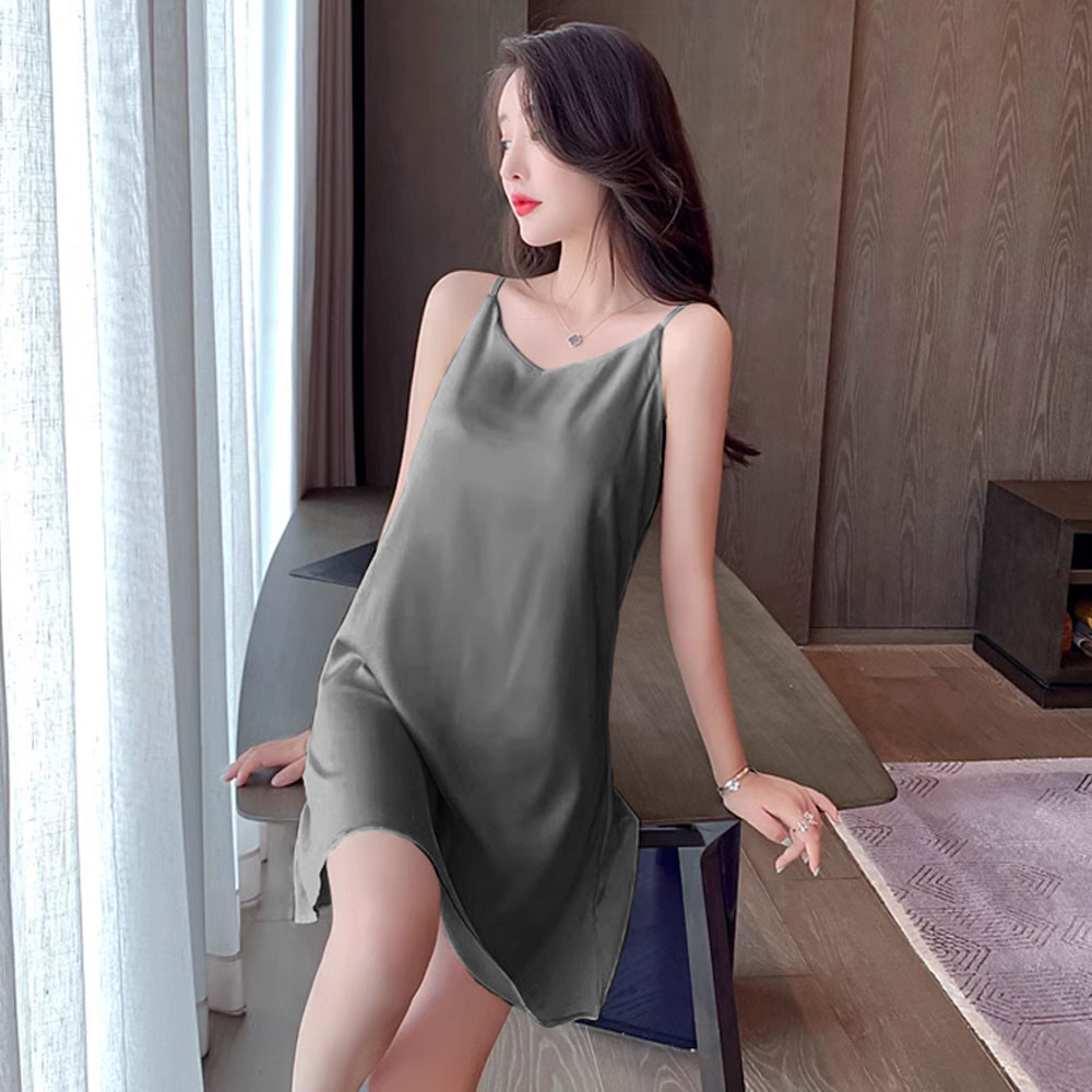 이벤트 속옷 실크 슬립 웨어 섹시 야한 란제리 슬립잠옷 - 상세 이미지 3