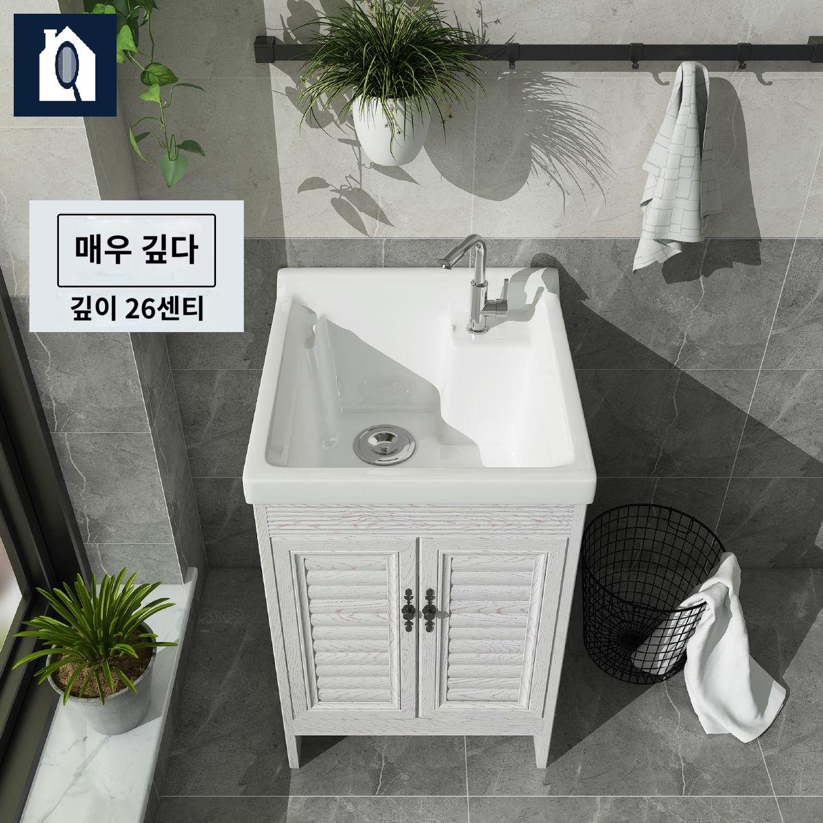 하부장 미니싱크대 셀프 싱크대 소형 카페 미니 세면대 교체 간이 - 상품 이미지