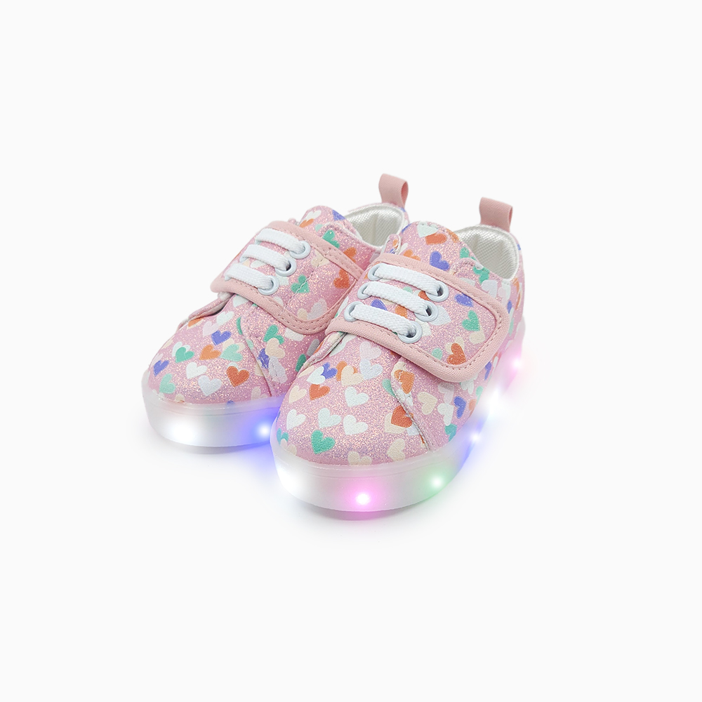 베이비솔 아기신발 유아 신발 키즈 운동화 여아 LED 스파클하트 - 상세 이미지 3