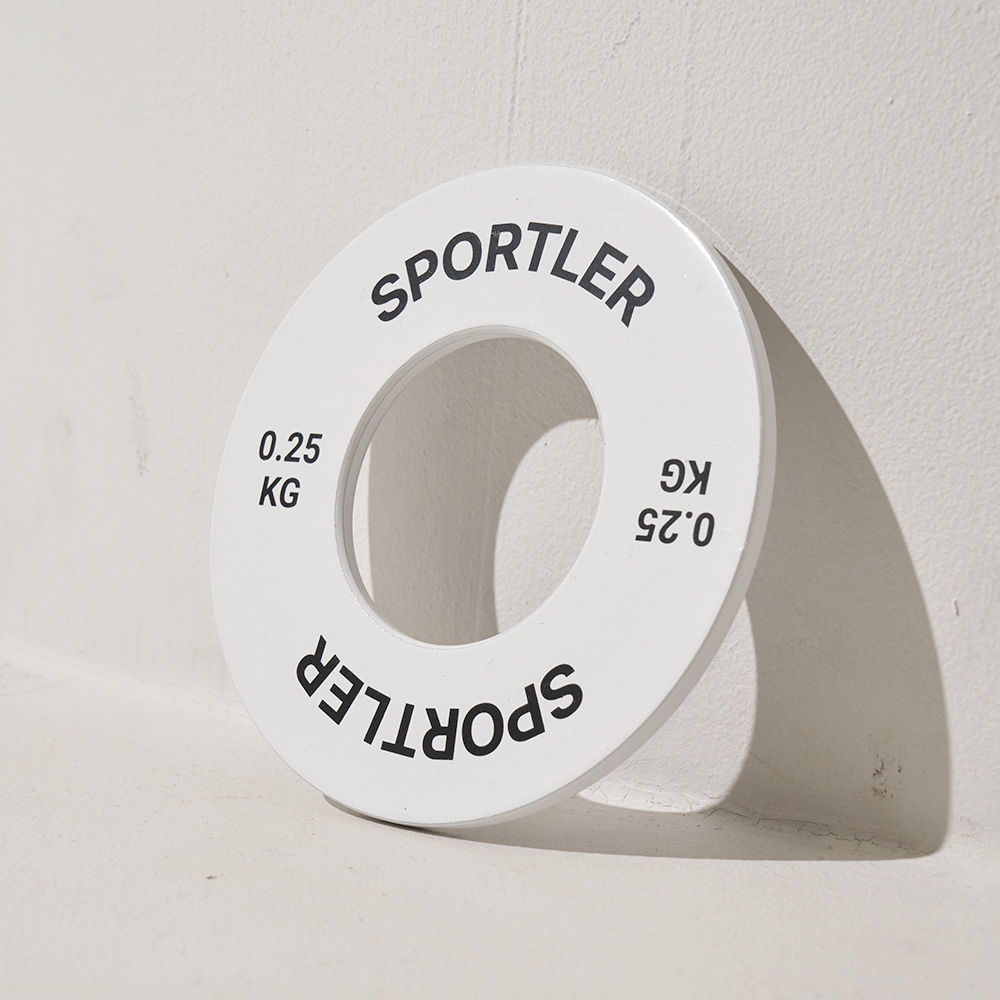 스포틀러 바벨 경량원판 0.25kg 2개 세트 저중량 홈트 단계별 50mm 헬스 원판 - 상세 이미지 2