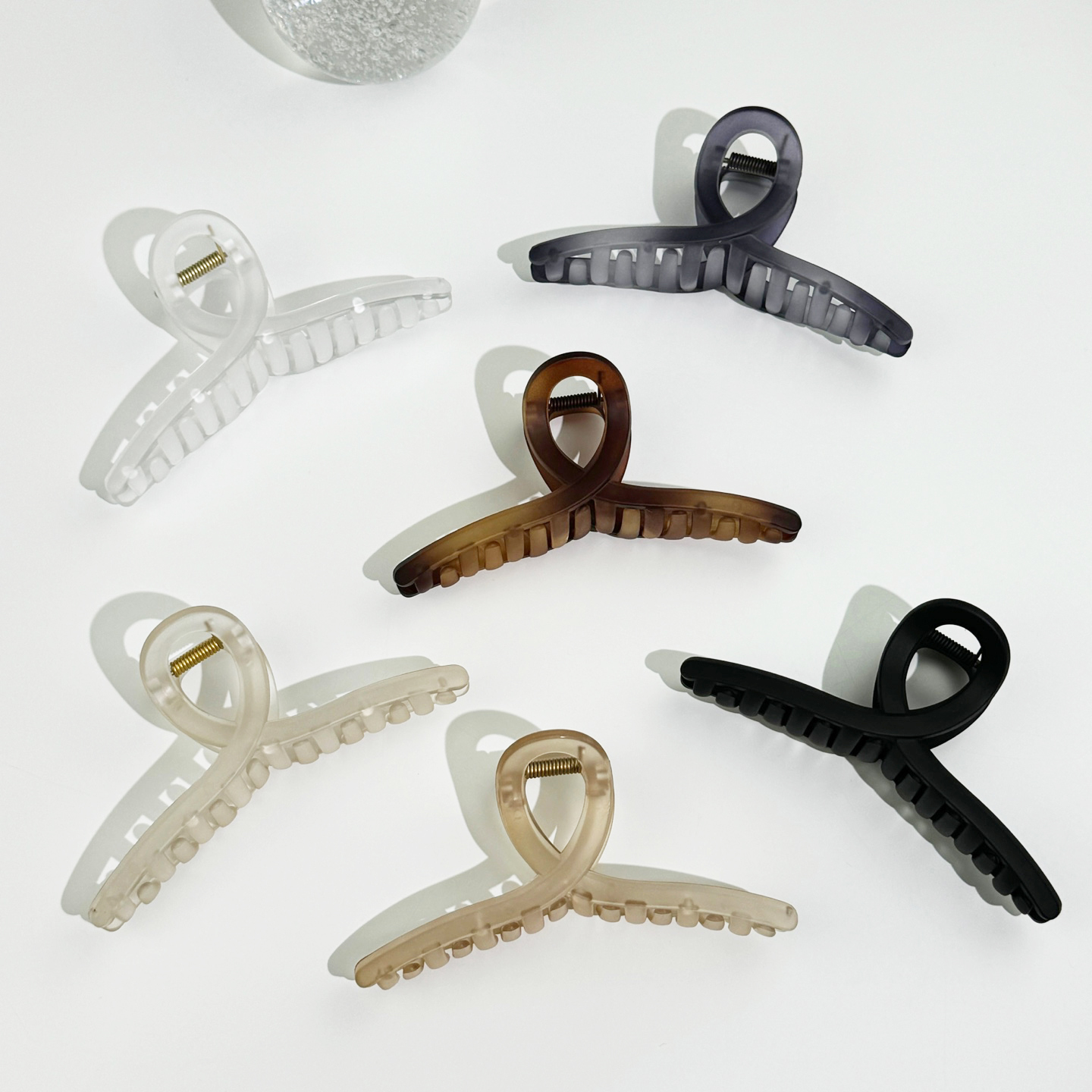 13cm 빅사이즈 꼬임 무광 올림머리 헤어 집게핀 6color - 상품 이미지