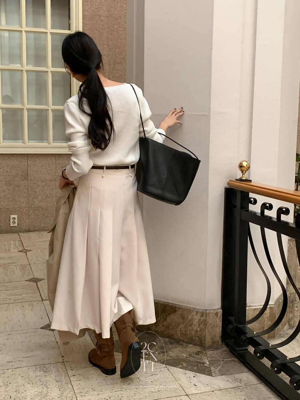 티아나 골드 라운드 슬림 가죽 벨트 (2color) 에코 레더 얇은 이미지 6