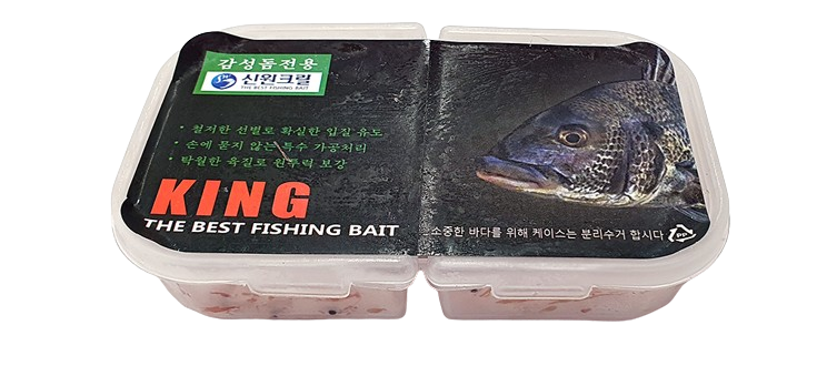 신원크릴 킹 감성돔 전용크릴 바다낚시미끼 백크릴 벵에돔 돌돔 각크릴 새우