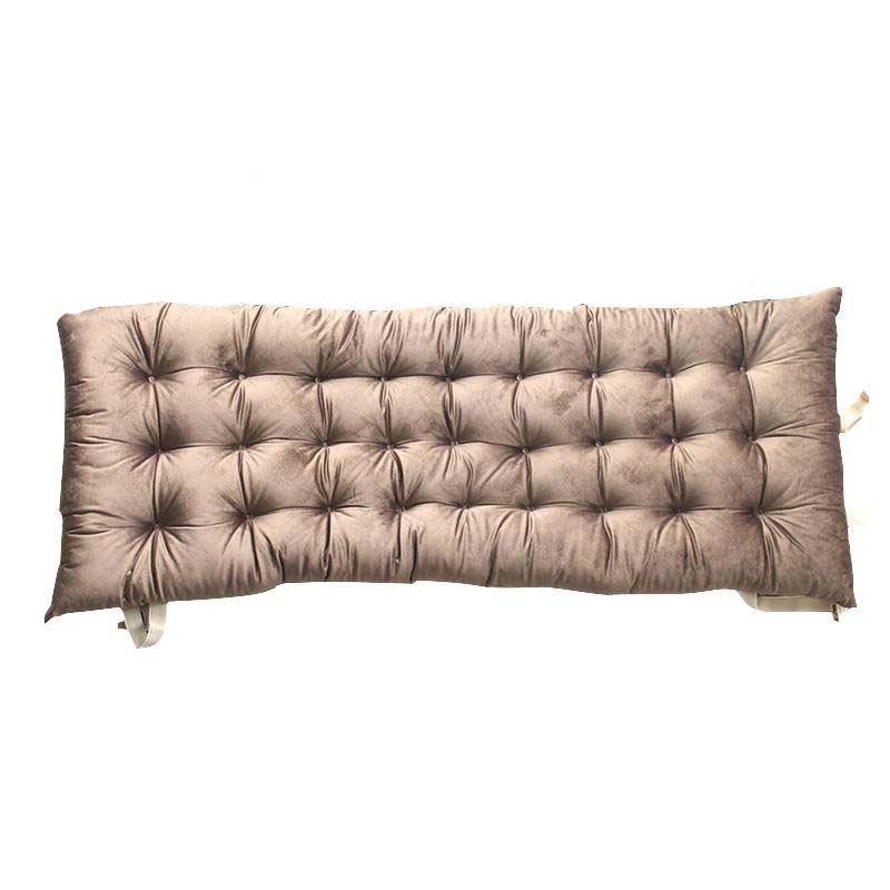소파패트 면 벨벳 퀄팅 코튼 벤치 두꺼운 방석 쿠션 커피 브라운 10cm 125 롱X폭 45cm 매트 - 상세 이미지 4