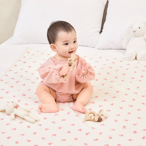 라비킷 아기 방수패드 건조기 사용 가능 캐릭터 신생아 방수요 M 사이즈