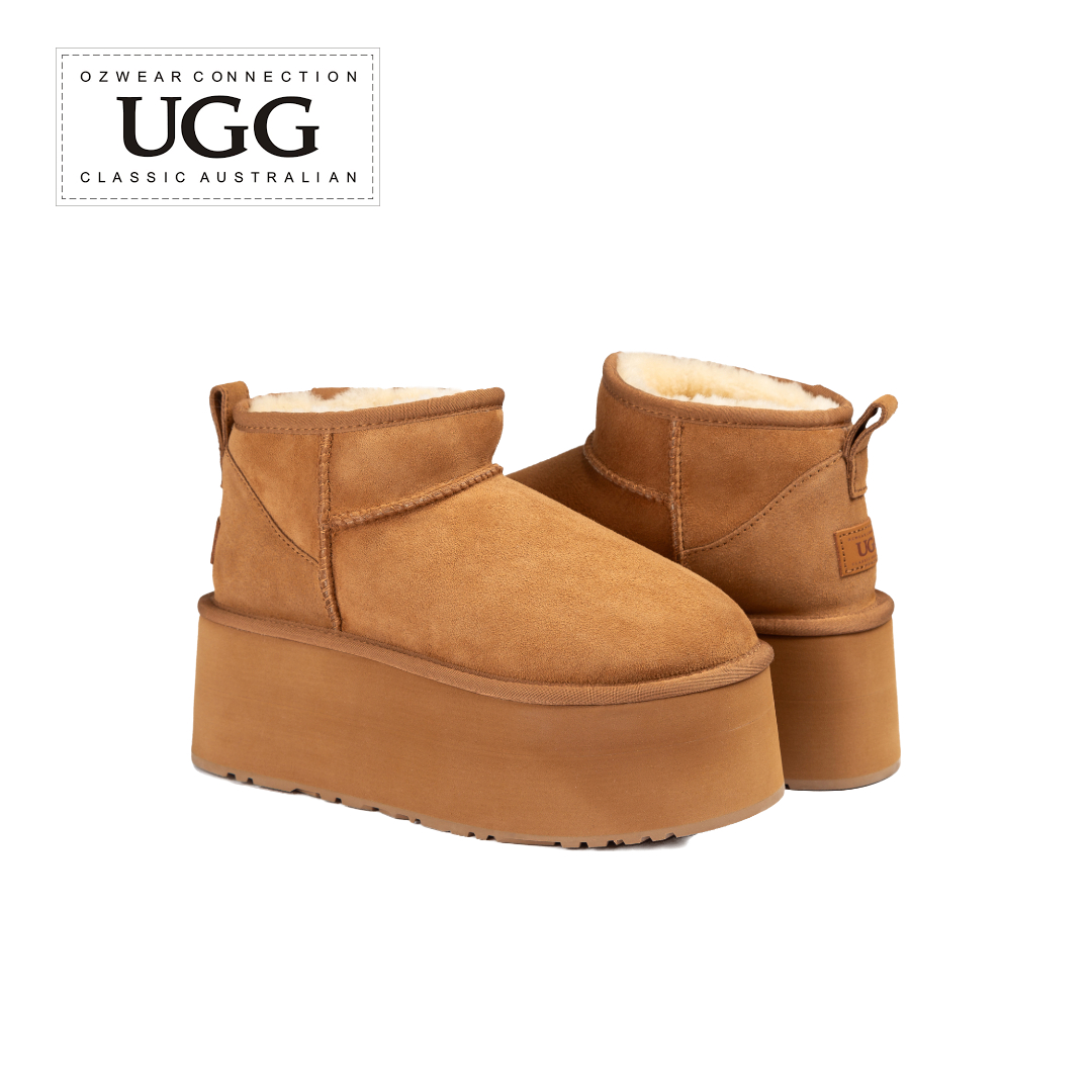 호주 오즈웨어 클래식 하이 플랫폼 울트라 미니 통굽 어그 부츠 (7CM) OB658TP