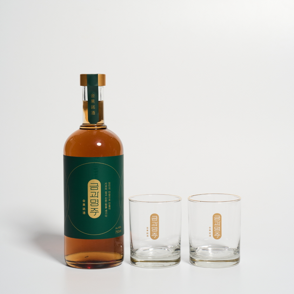 금과명주 40도 750ml 선물세트 사과 브랜디 리큐르 한국애플리즈 (잔 포함) - 상세 이미지 2