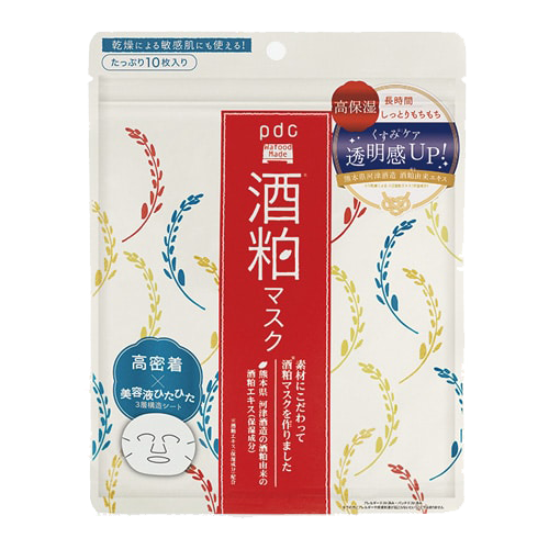 pdc 와푸드메이드 사케카스 술지게미 마스크 10매입 / 일본 화장품 - 메인 이미지