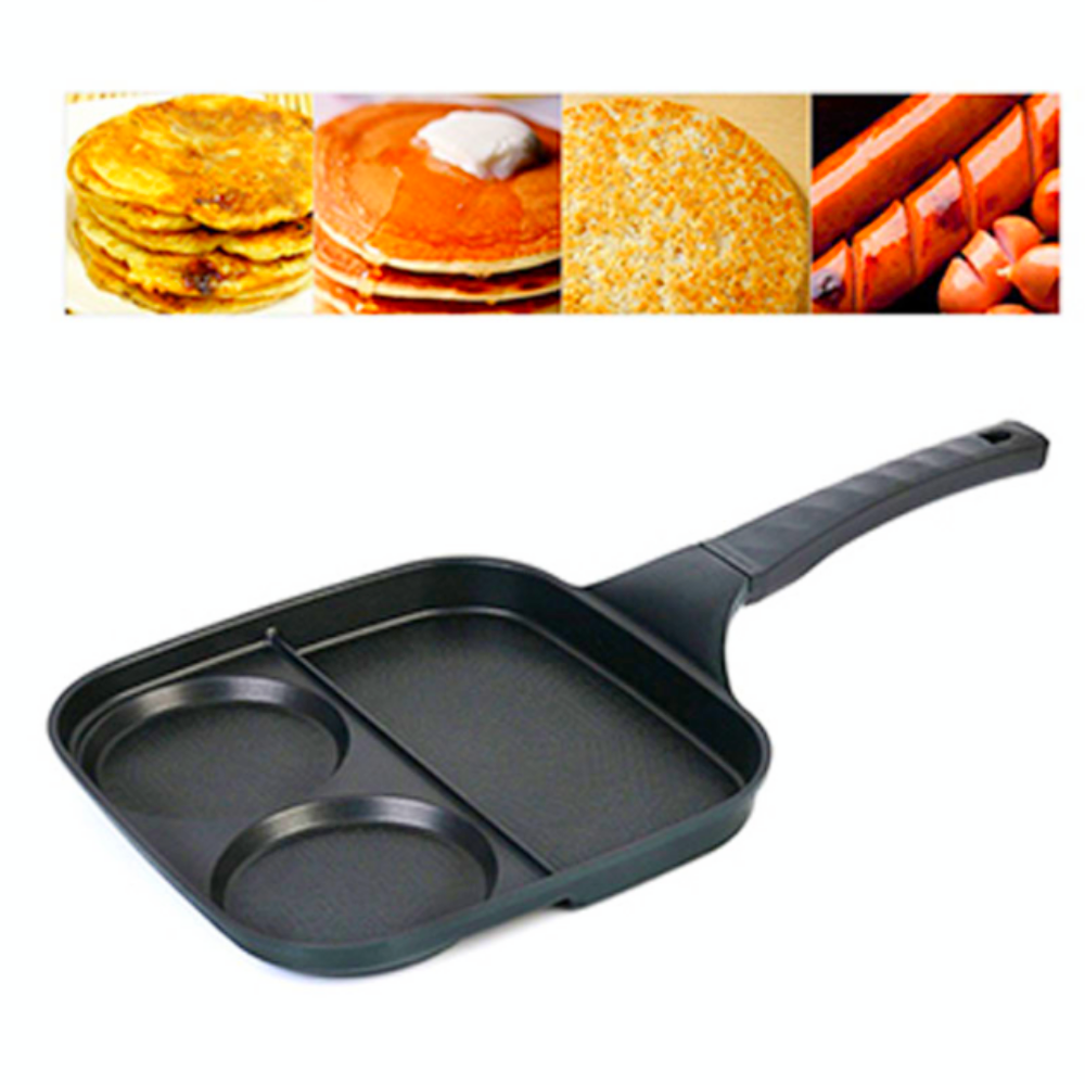 사각 27CM 나눠져있는후라이팬 3개팬 5중티타늄코팅 가스인덕션공용사용