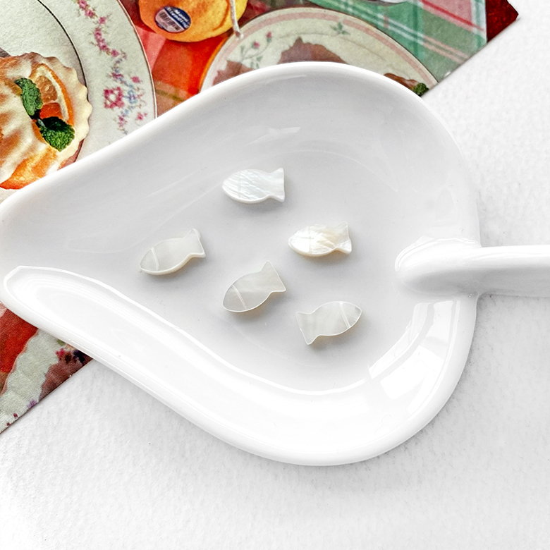 (2p) 고급 자개 미니 물고기 비즈 (2size) - 상세 이미지 4