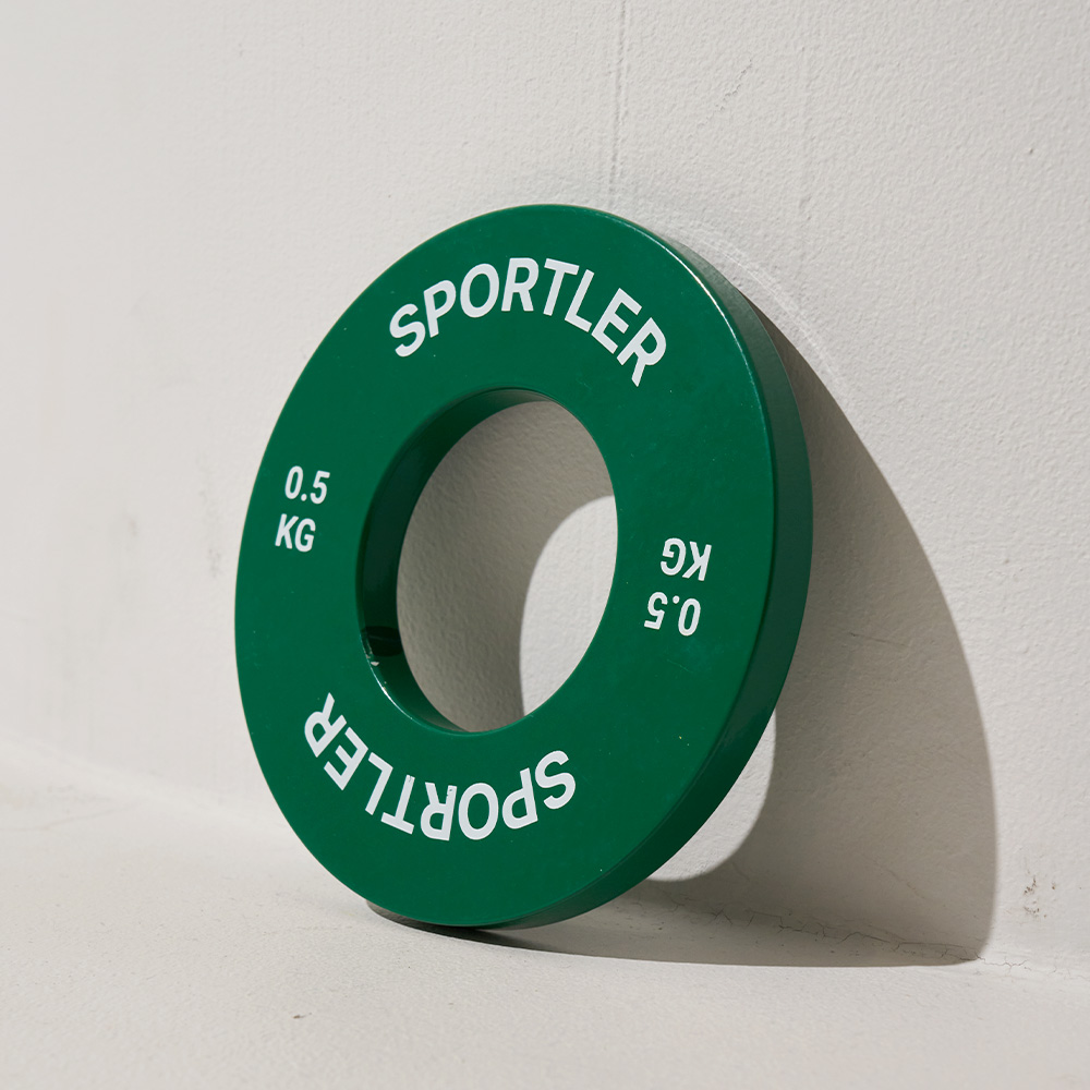 스포틀러 바벨 경량원판 0.25kg 2개 세트 저중량 홈트 단계별 50mm 헬스 원판 - 상세 이미지 3
