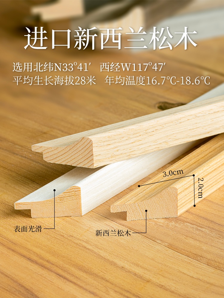 캔버스액자틀 유화 원목 틀 풍경화 인테리어 명화 인물화 하얀색 A4 (21X29.7CM) - 상세 이미지 2
