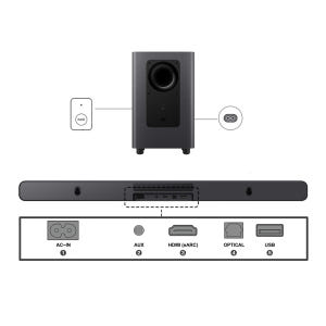 TCL 2.1채널 돌비 애트모스 2in1 사운드바, S55H 상세 이미지 5