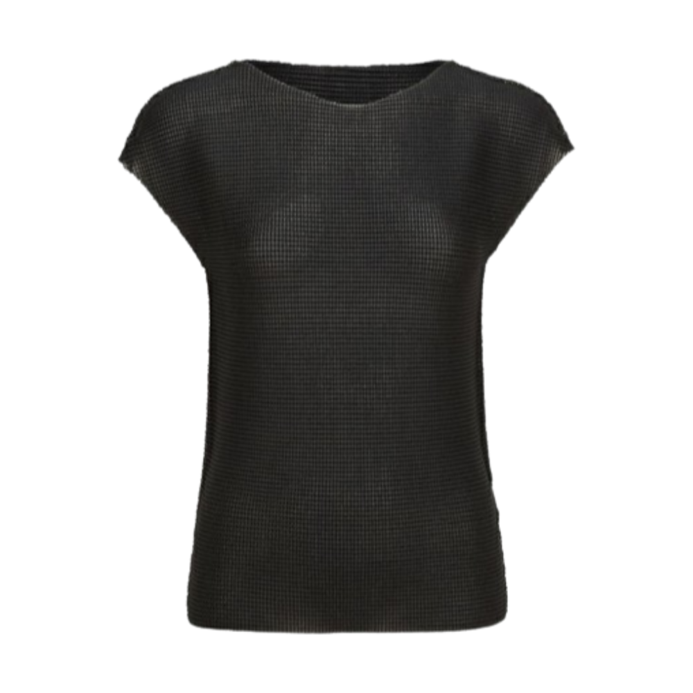 이세이미야케 미 반팔 KNIT STRETCH PLEATS KK387 - 메인 이미지