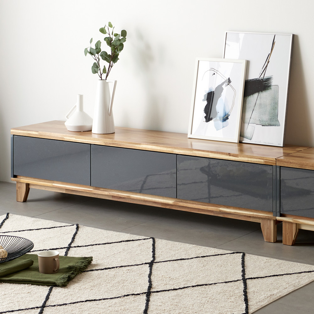 S204 아카시아원목 1단1800 거실장