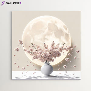 벚꽃 달항아리 인테리어 그림 꽃 액자 거실 풍수 카페 개업선물 소형 솔직 후기 | 실제 배치 사진 포함 - 상품 이미지 1