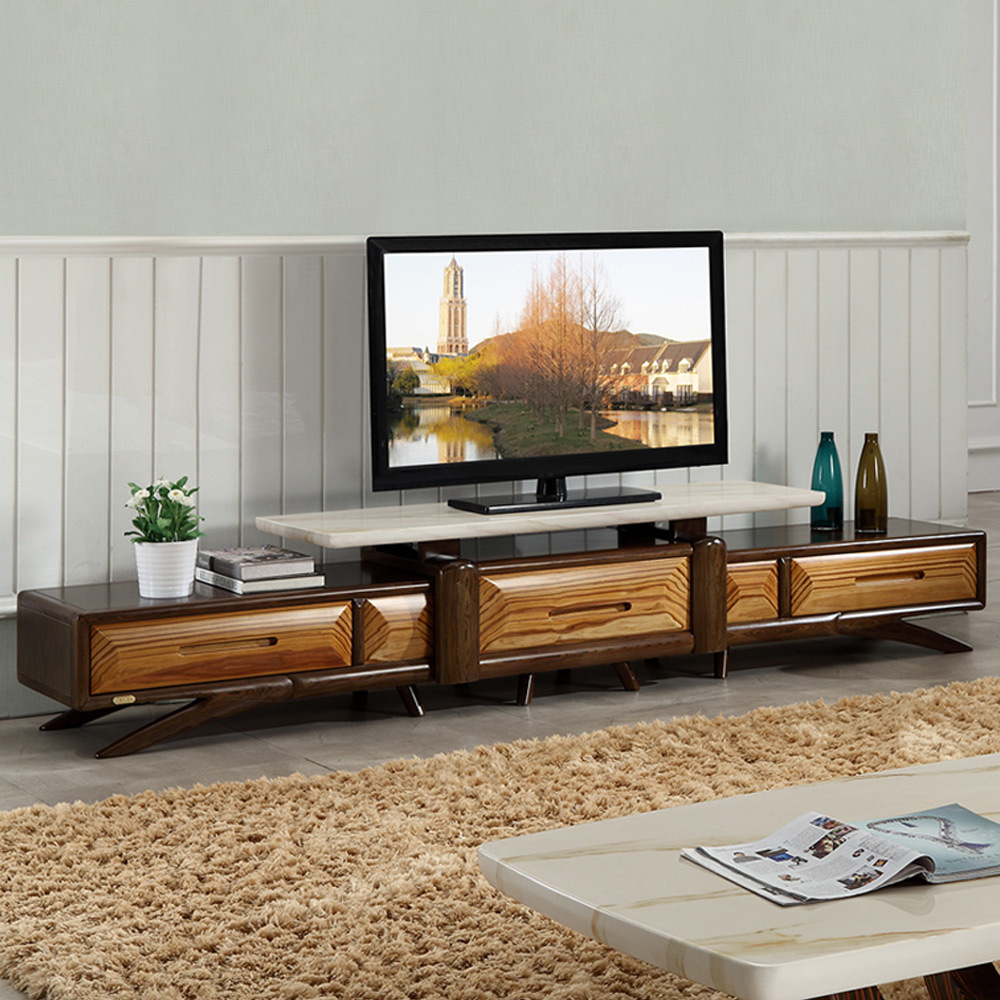 i327 대리석 원목 슬라이드 3000 거실장