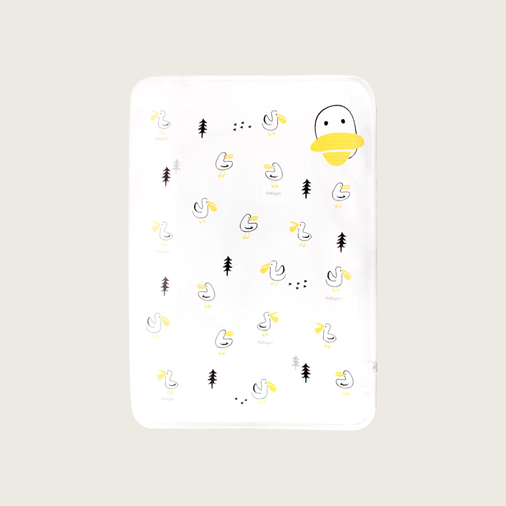 베이비앙 아기 유아 방수패드 동그라미 누빔 신생아 숲속펠리 실리콘 논슬립 대형 방수요
