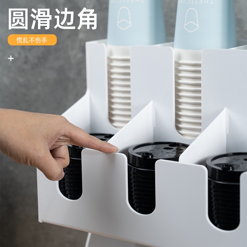 업소용 테이크아웃 컵  홀더 카페 디스펜서 진열대 보관함 빨대 프론트 - 상세 이미지 5