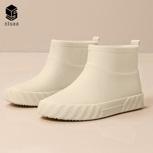 여성 장화 플랫 레인부츠 (성인 여름 예쁜 비 미끄럼방지 방수)