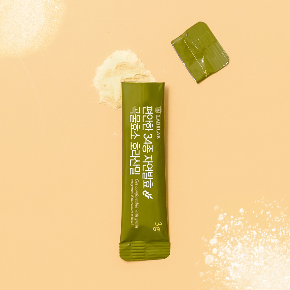 랩온랩 편안한 34종 자연발효 곡물효소 호라산밀 소화 유산균 분말 카무트 30포, 3개 - 상세 이미지 4