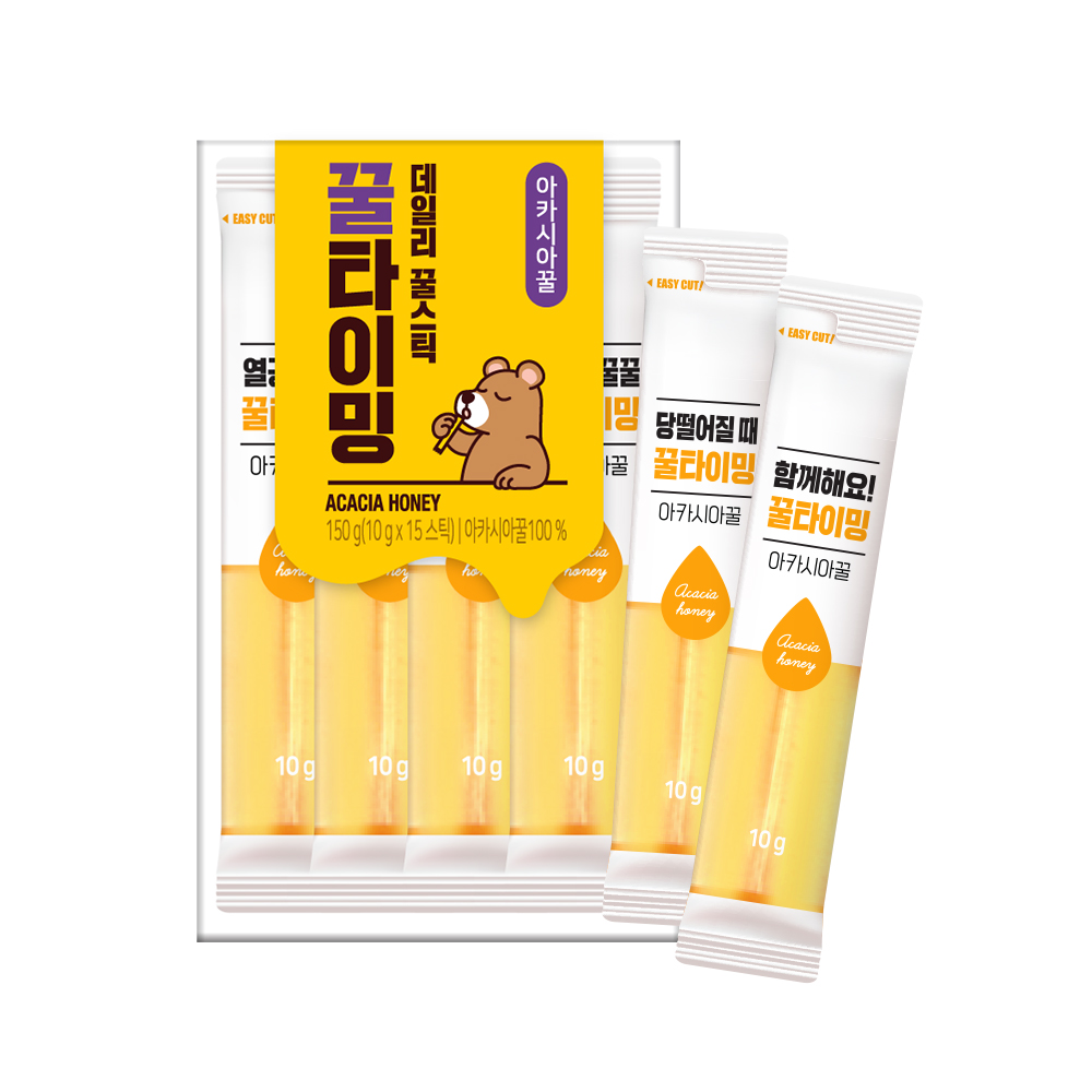 [녹차원] 꿀타이밍 국산 100% 아카시아꿀 15스틱 데일리용