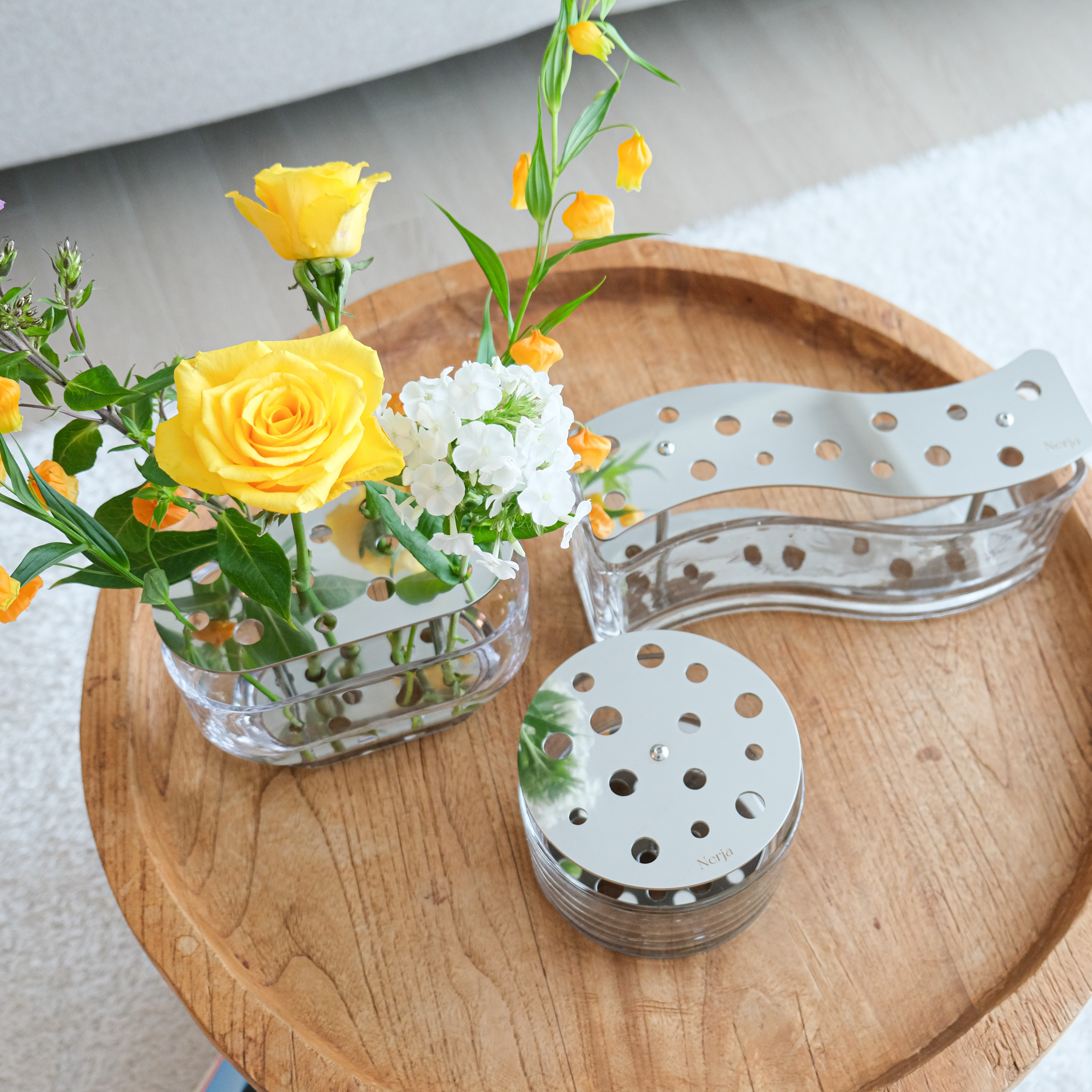 네르하 이케바나 화병 이케바나롱 대형 유리 꽃꽂이 화병 꽃병