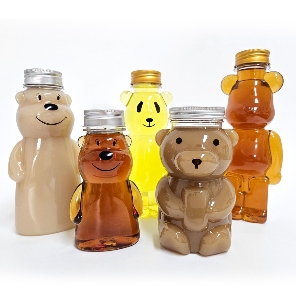 곰돌이 베어 보틀 플라스틱 더치커피 밀크티 음료 커피 병 테디베어 페트병 400ml 이미지 7