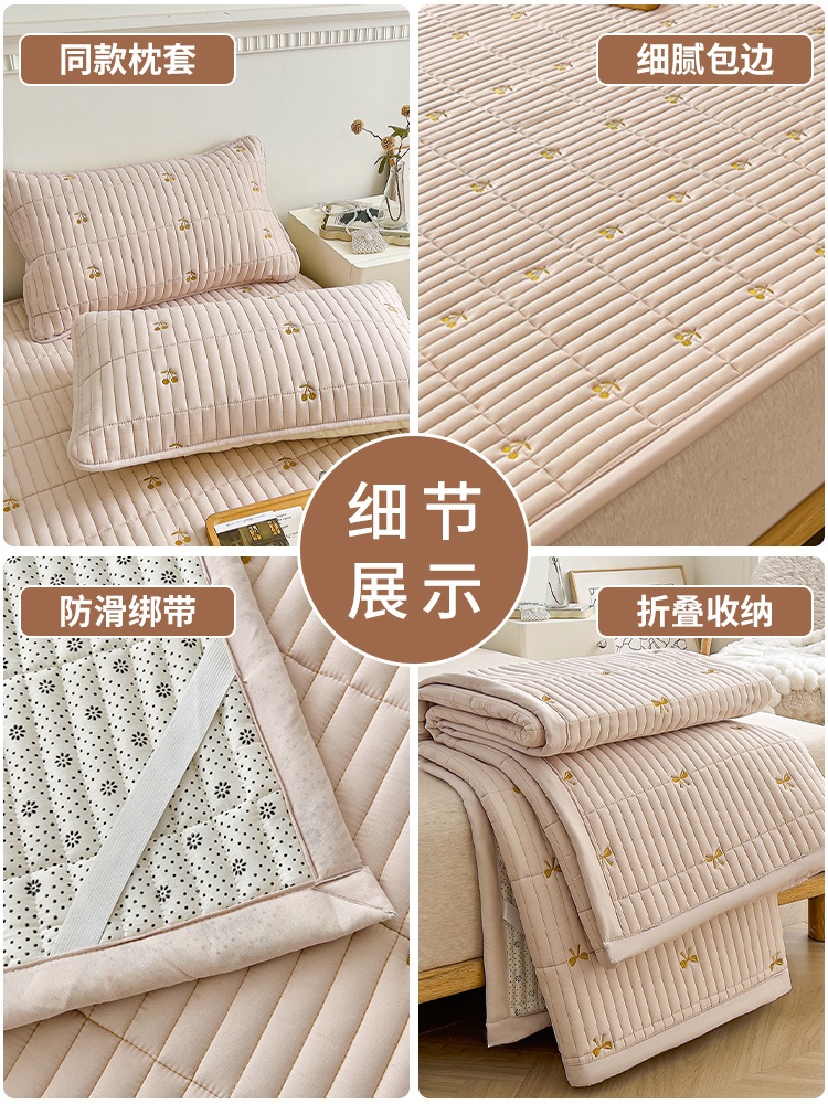 이불패드 고시원 통기성 유아 산모 매트리스 향균 바닥 체리커피 원면 싱글피스 90x200cm - 상세 이미지 5